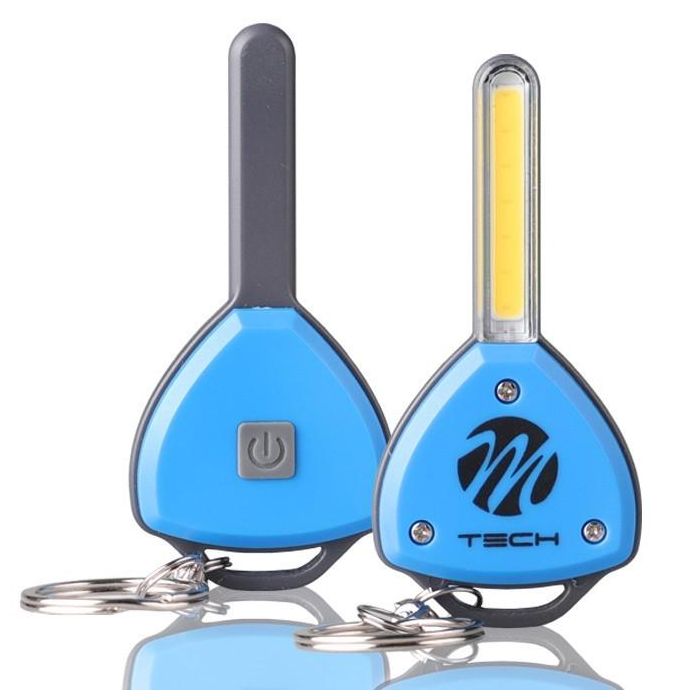 M-Tech Llavero Linterna IL01 COB LED 0.5W, 3 Modos de Luz, Resistente, Azul 1