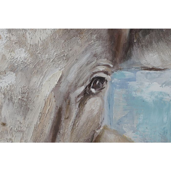 DKD Home Decor Cuadro Vaca Azul Rosa Lienzo Pino Hecho a Mano 100 x 100 x 3.5 cm (2 Unidades) 3 DKD Home Decor Cuadro Vaca Azul Rosa Lienzo Pino Hecho a Mano 100 x 100 x 3.5 cm (2 Unidades) 3