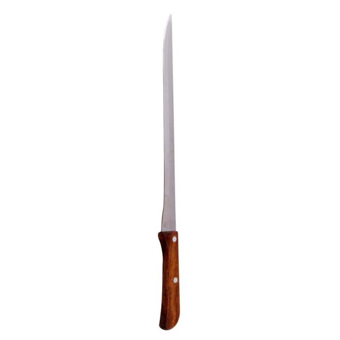 Gourmet Kitchen Cuchillo Jamonero con Mango de Madera y Hoja de Acero Inoxidable, 36.5 cm 0 Gourmet Kitchen Cuchillo Jamonero con Mango de Madera y Hoja de Acero Inoxidable, 36.5 cm 0
