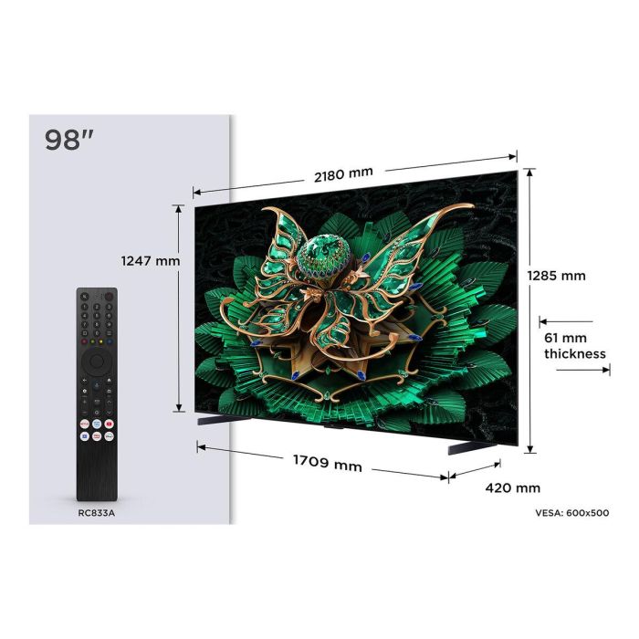 Smart TV TCL 98C7K 98" 4K Ultra HD HDR QD Mini LED 1 Smart TV TCL 98C7K 98" 4K Ultra HD HDR QD Mini LED 1