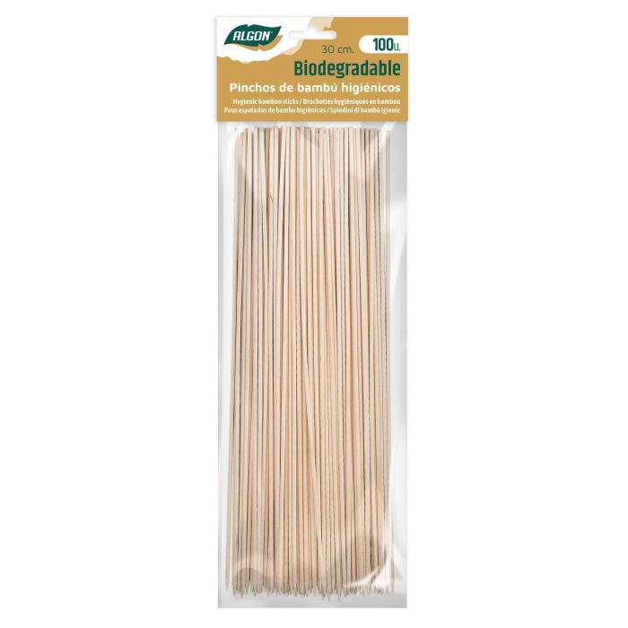 Set de 100 pinchos higiénicos de bambú 300 x 2.5 mm Algon (24 Cajas) 2 Set de 100 pinchos higiénicos de bambú 300 x 2.5 mm Algon (24 Cajas) 2