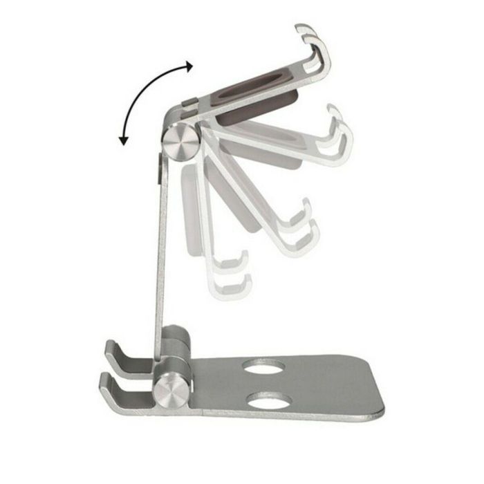 Soporte para Móviles KSIX Swivel Plateado 8 Soporte para Móviles KSIX Swivel Plateado 8