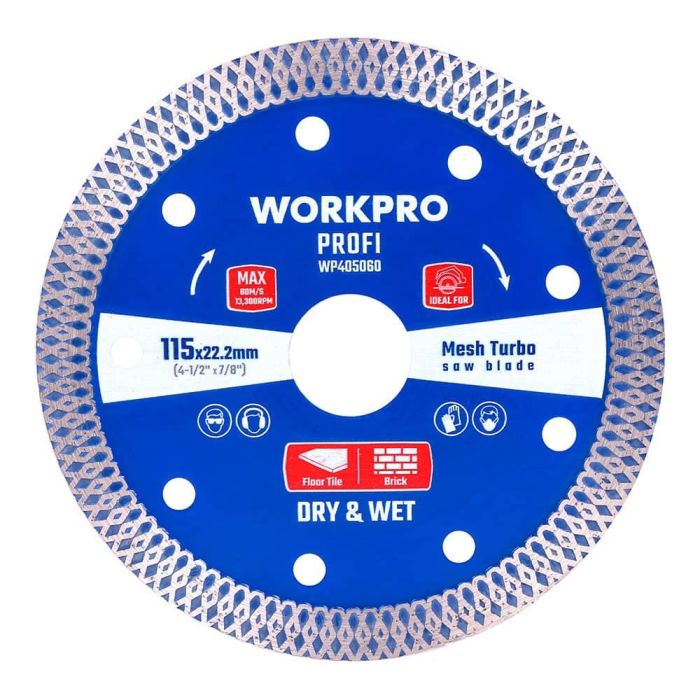 Disco diamantado malla profi turbo ultrafino corte profesional ø115 x 20 mm