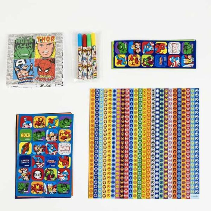 Cerdá Set de 1000 Pegatinas Variadas Marvel | Adhesivos para Niños y Niñas +3 Años Multicolor | 21.5x21.5x5.2 cm Cerdá Set de 1000 Pegatinas Variadas Marvel | Adhesivos para Niños y Niñas +3 Años Multicolor | 21.5x21.5x5.2 cm