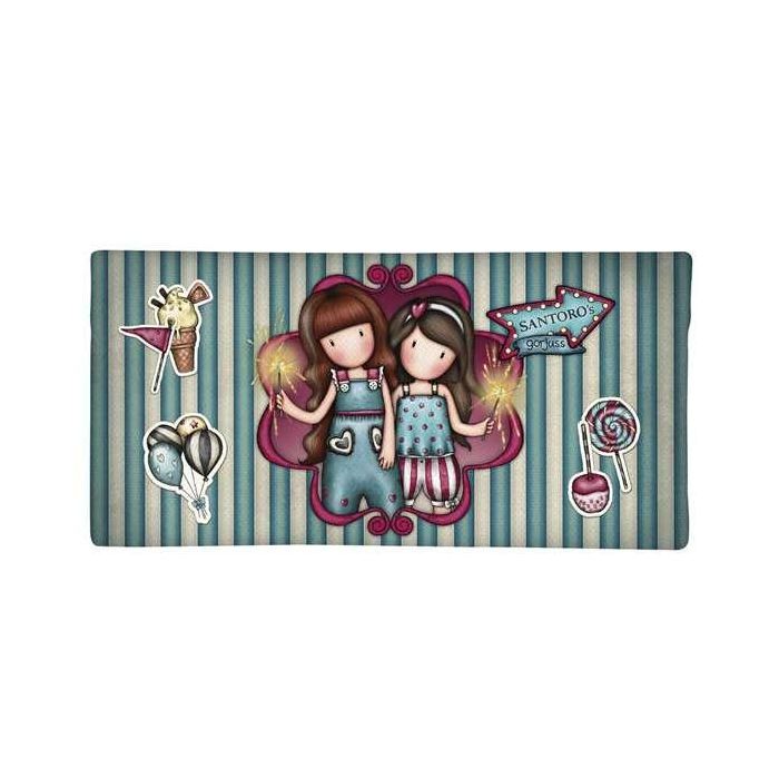 Estuche Escolar Gorjuss Fireworks Granate (22 x 11 x 1.5 cm)