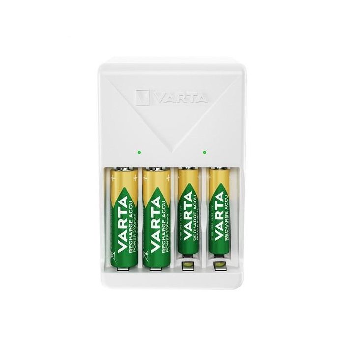Varta Cargador de Pilas 2 ó 4 AA/AAA y 4xAA 2100 mAh Blanco 1 Varta Cargador de Pilas 2 ó 4 AA/AAA y 4xAA 2100 mAh Blanco 1
