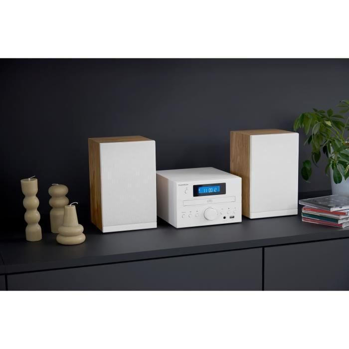 Microsistema - THOMSON - COZY MIC121BT - Reproductor de CD, Bluetooth, Radio FM, MP3, USB - Madera y Blanco 4 Microsistema - THOMSON - COZY MIC121BT - Reproductor de CD, Bluetooth, Radio FM, MP3, USB - Madera y Blanco 4