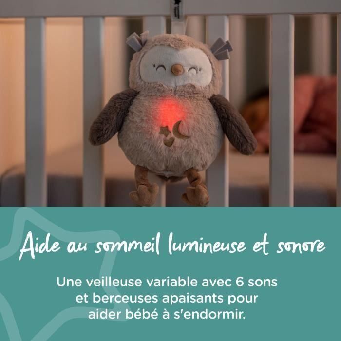 TOMME TIPPEE, Peluche con luz nocturna de lujo con CrySensor, 6 sonidos relajantes, USB, lavable a máquina, Ollie el búho 1 TOMME TIPPEE, Peluche con luz nocturna de lujo con CrySensor, 6 sonidos relajantes, USB, lavable a máquina, Ollie el búho 1
