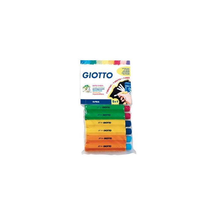 Giotto Portatizas De Plástico Colores Surtidos Blíster 5+1 Ud