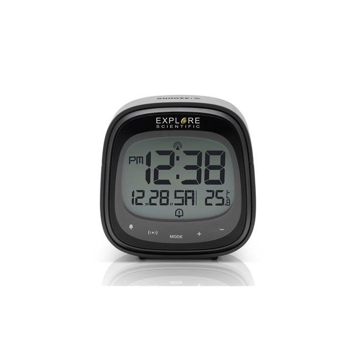 Explore Scientific RDC-3006 Reloj Despertador Negro con Función Táctil y Temperatura Interior 3