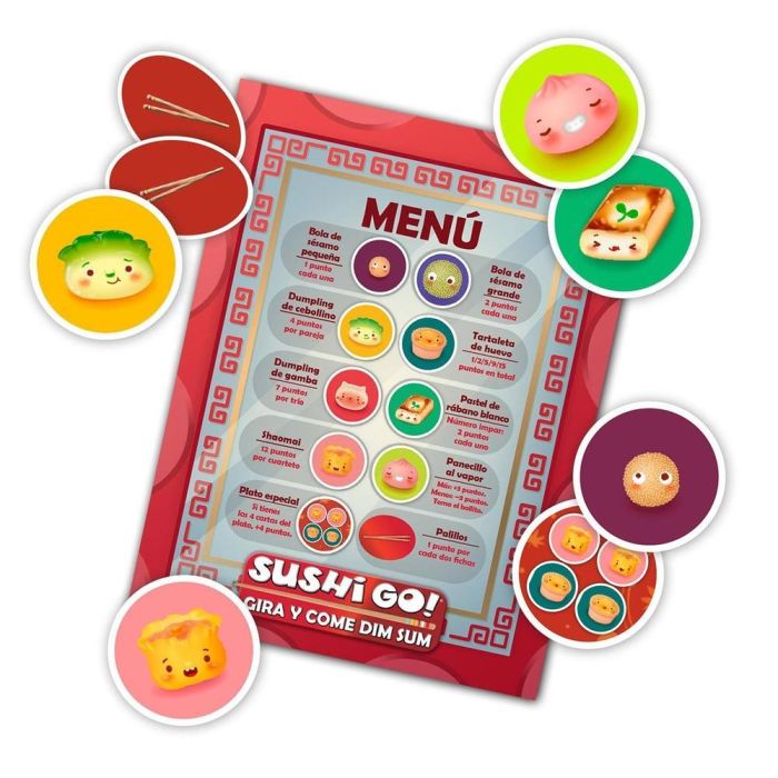 Devir Sushi Go Gira y come Dim Sum - Juego de Cartas y Estrategia para 3+ Años 4 Devir Sushi Go Gira y come Dim Sum - Juego de Cartas y Estrategia para 3+ Años 4