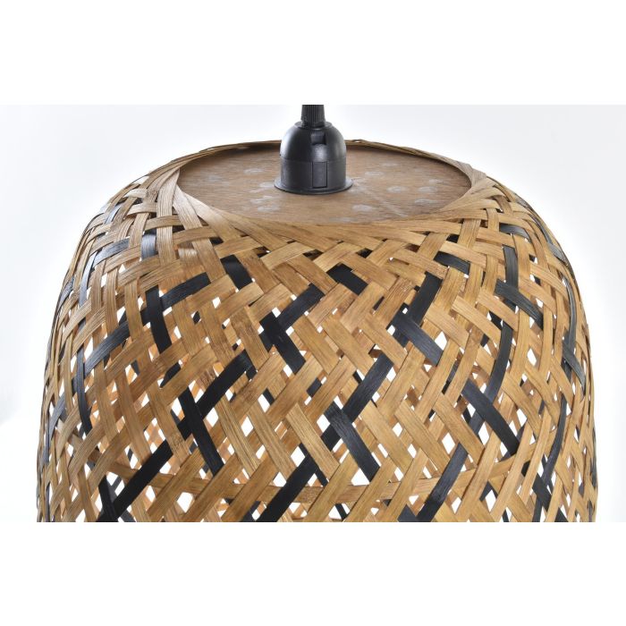DKD Home Decor Lámpara de Techo Estilo Tropical de Ratán, Marrón Negro, 41x39x41 cm, para 1 Bombilla E27 50W, Cable 135 cm 3 DKD Home Decor Lámpara de Techo Estilo Tropical de Ratán, Marrón Negro, 41x39x41 cm, para 1 Bombilla E27 50W, Cable 135 cm 3