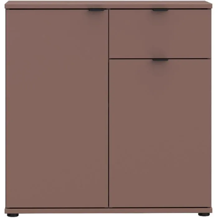 GANYMEDE Cómoda GNM K222LU72, 2 puertas, 1 cajón, Terracota, 80,1 x 34,1 x 82,3 cm 5