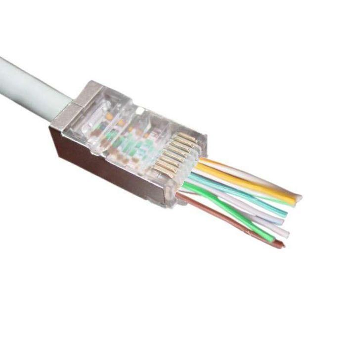 MicroConnect Conector Modular RJ45 Cat6 FTP Fácil Paso 100 Unidades Cableado Red 1