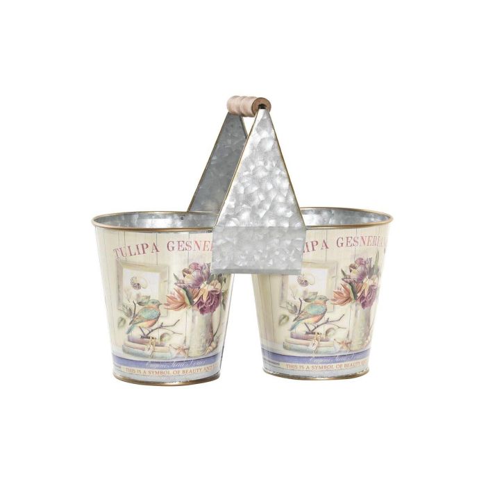 Macetero Shabby DKD Home Decor Rosa 12 x 23 x 24 cm Macetero Shabby DKD Home Decor Rosa 12 x 23 x 24 cm