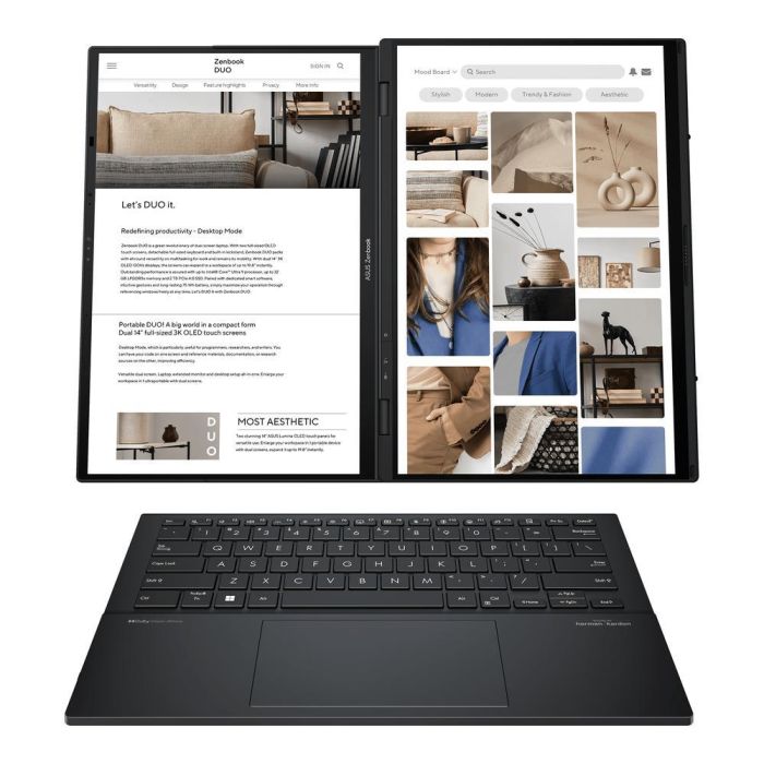 Portátil Asus ZenBook Duo OLED UX8406MA-PZ255W Intel Core Ultra 9-185H/ 32GB/ 1TB SSD/ 14"+14" Táctil/ Win11 3 Portátil Asus ZenBook Duo OLED UX8406MA-PZ255W Intel Core Ultra 9-185H/ 32GB/ 1TB SSD/ 14"+14" Táctil/ Win11 3