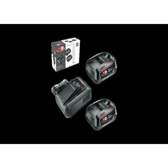 Kit de inicio 18V - BOSCH GREEN - 2 baterías de 18V 2,5 Ah + cargador - 1600A031T5 Kit de inicio 18V - BOSCH GREEN - 2 baterías de 18V 2,5 Ah + cargador - 1600A031T5