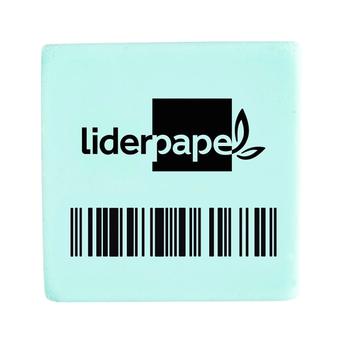Liderpapel Goma de borrar miga de pan para lápiz cuadrada azul pastel y blanco 29 x 29 x 12 mm 3