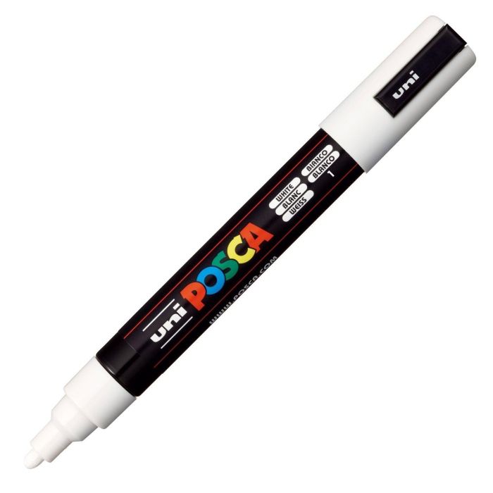 POSCA Marcador Pc-5M No Permanente Punta Bala 1,8-2,5 mm Blanco POSCA Marcador Pc-5M No Permanente Punta Bala 1,8-2,5 mm Blanco
