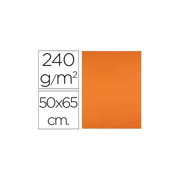Liderpapel Cartulina 50x65 cm 240g/m2 Naranja para Dibujo y Manualidades
