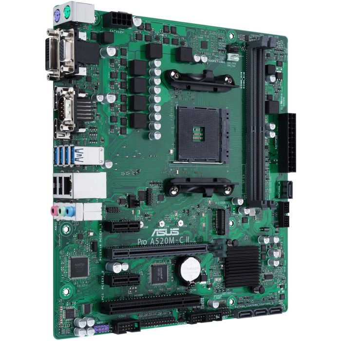 ASUS A520M-C II/CSM Placa Base AMD A520 Socket AM4 micro ATX para AMD Ryzen DDR4 hasta 64GB 3