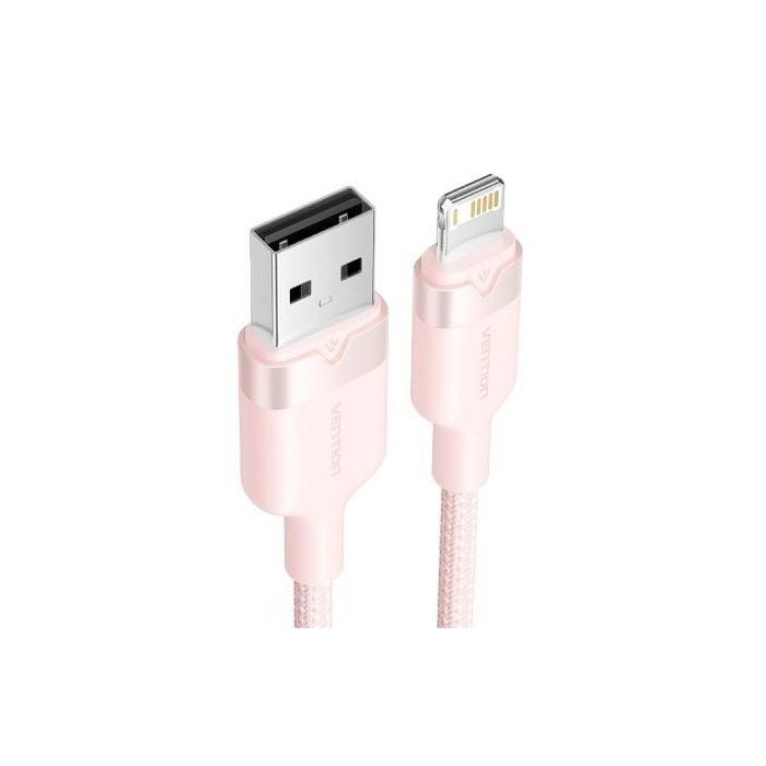 Cable USB Lightning Vention LANPH/ USB Macho - Lightning Macho/ 480Mbps/ 2m/ Rosa 1 Cable USB Lightning Vention LANPH/ USB Macho - Lightning Macho/ 480Mbps/ 2m/ Rosa 1