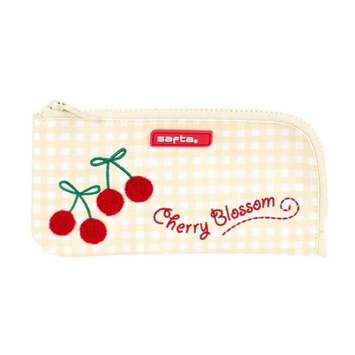Estuche Escolar Safta Cherry Beige (23 x 11 x 1 cm) 2 Estuche Escolar Safta Cherry Beige (23 x 11 x 1 cm) 2