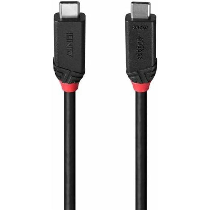 Cable USB-C a USB-C LINDY 37001 Negro 1 m 4