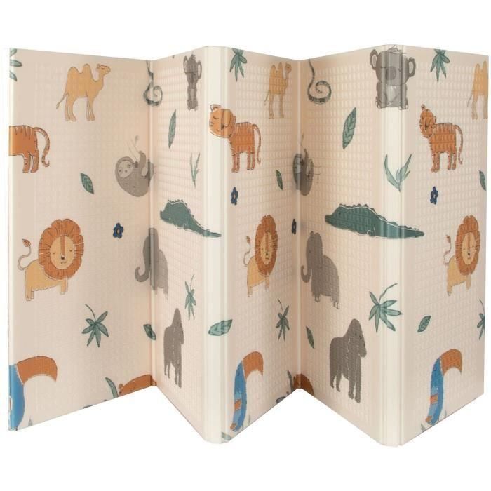 Nuby NUB0048526251254 Alfombra de juego reversible Safari 200 x 150 x 1 cm 1 Nuby NUB0048526251254 Alfombra de juego reversible Safari 200 x 150 x 1 cm 1