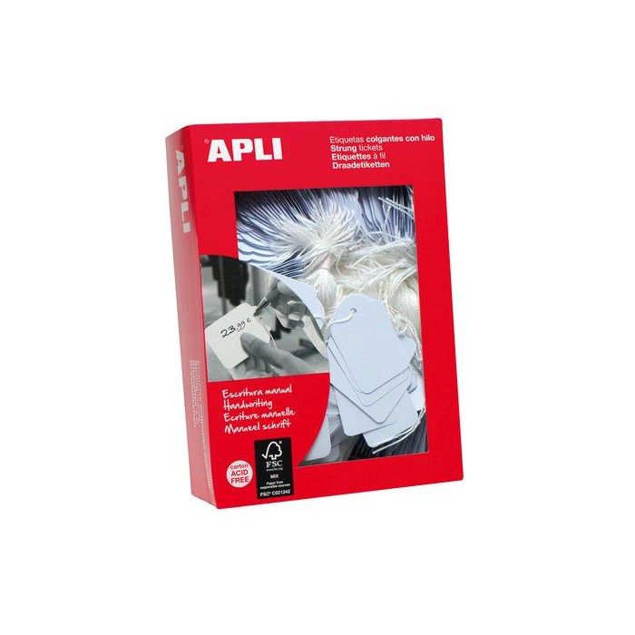 Apli Etiquetas Colgantes Blancas 13x20 mm Caja 1000 Ud