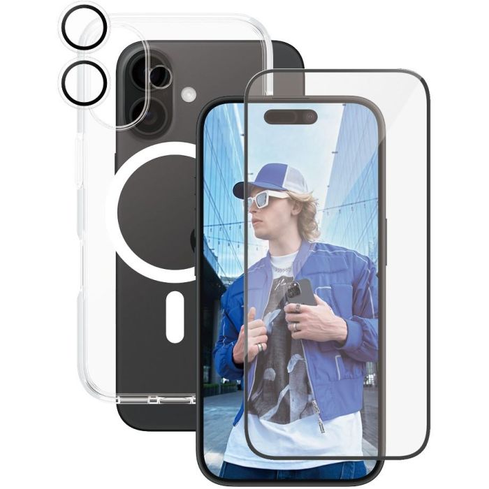 PanzerGlass CARE Flagship 3-in-1 Protector de Pantalla para iPhone 16