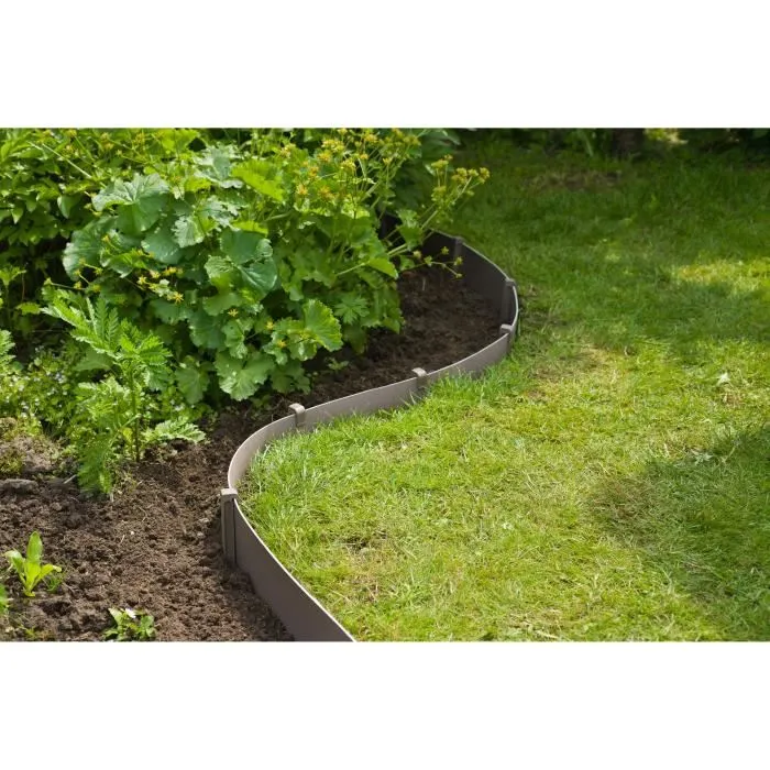 Nature Borde de Jardín Polipropileno H 15 cm x 10 m Topo Beige Grosor 3 mm Flexible Reciclado Tratamiento UV Nature Borde de Jardín Polipropileno H 15 cm x 10 m Topo Beige Grosor 3 mm Flexible Reciclado Tratamiento UV