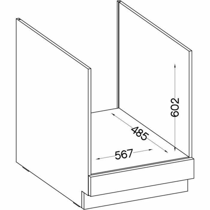 Mueble bajo para horno empotrado con encimera - Gris mate - L 60 x P 51,6 x H 85 cm - LASSEN 3 Mueble bajo para horno empotrado con encimera - Gris mate - L 60 x P 51,6 x H 85 cm - LASSEN 3