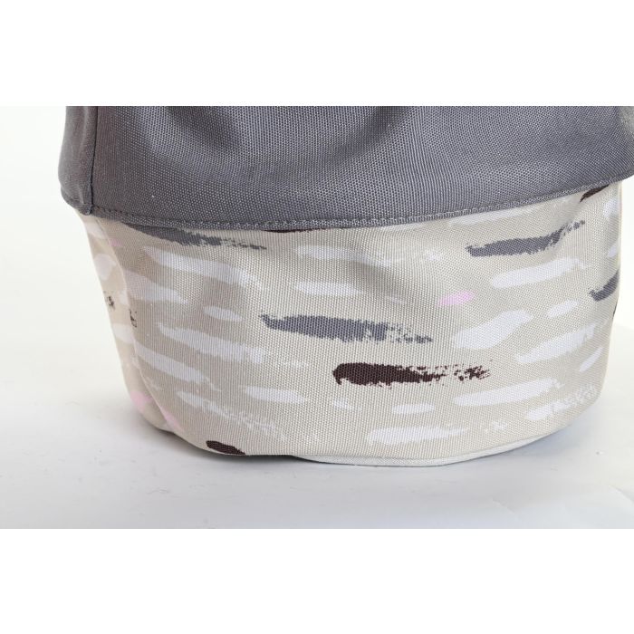 DKD Home Decor Cesto de Ropa Basicos Poliéster Gris Burdeos 28x30x28 cm (Pack de 3 Unidades) 3 DKD Home Decor Cesto de Ropa Basicos Poliéster Gris Burdeos 28x30x28 cm (Pack de 3 Unidades) 3