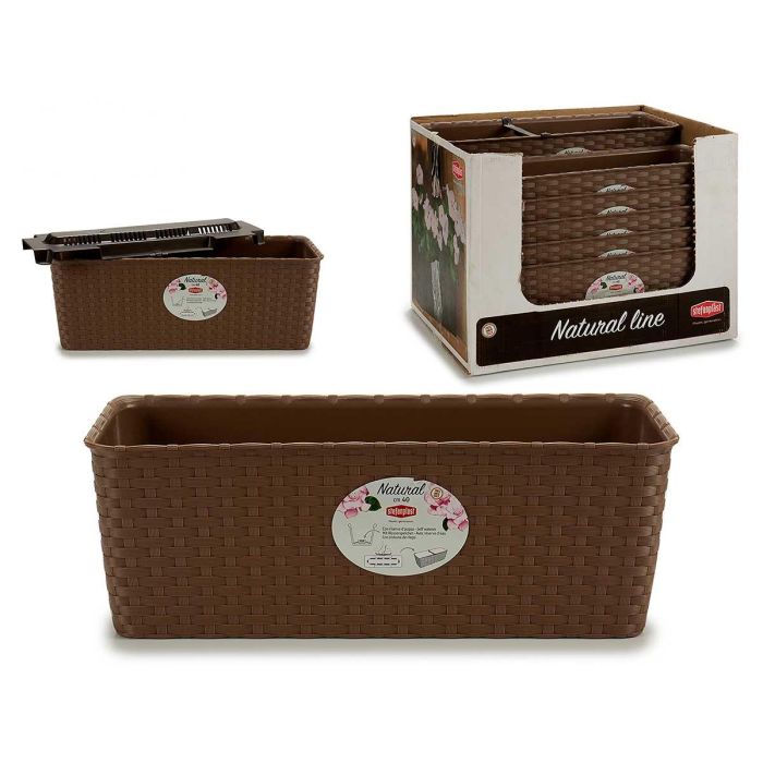 Jardinera Natural Stefanplast 40 cm Marrón, Resiste Agua, 38.5x13.5x15.5 cm (12 Unidades) Jardinera Natural Stefanplast 40 cm Marrón, Resiste Agua, 38.5x13.5x15.5 cm (12 Unidades)