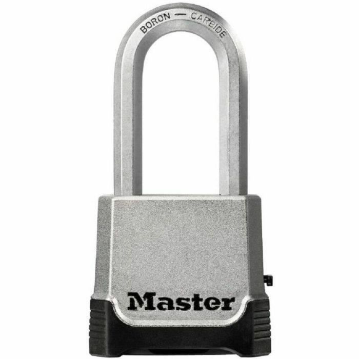 Master Lock M176EURDLH Candado Excell de combinación programable con llave de emergencia 56 mm de zinc, arco Tough-Cut para exterior