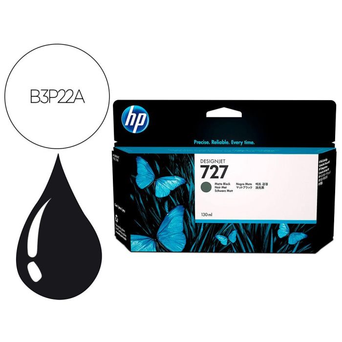 HP Cartucho de tinta DesignJet 727 negro mate de 130 ml