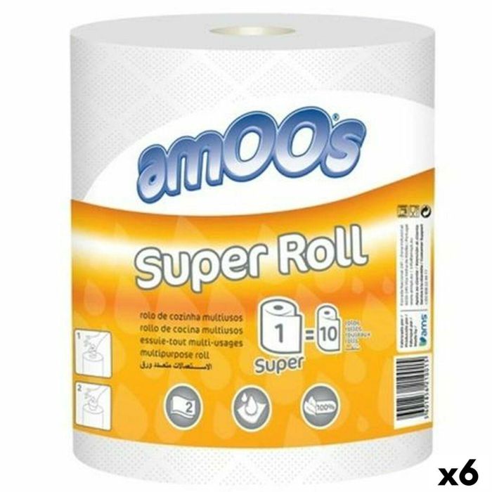 Papel de Cocina Amoos SUper Roll (6 Unidades)