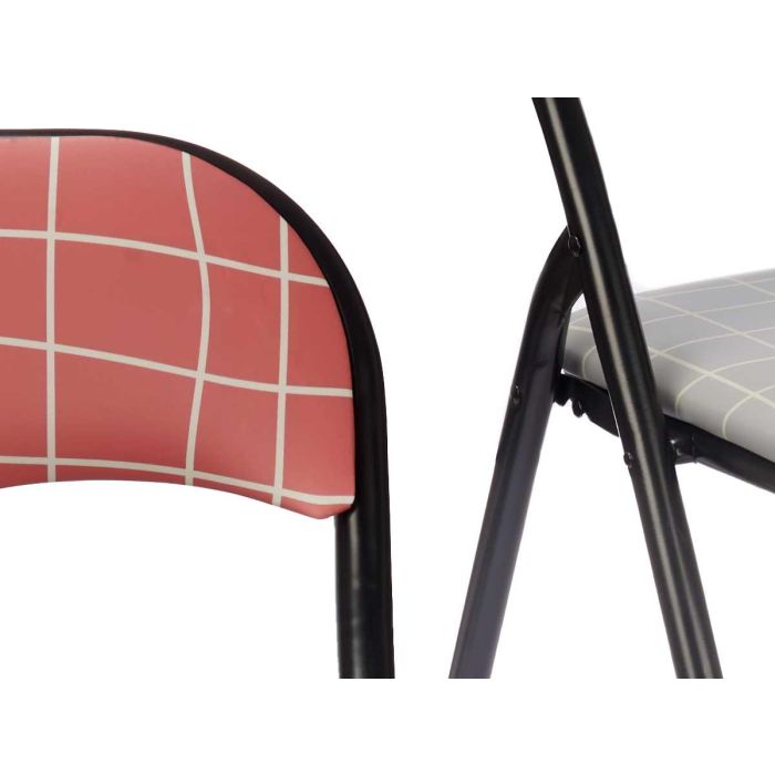 Silla Plegable Pvc Mate Patas Negras Hand Made Giftdecor 45X88CM (6 Unidades) 3 Silla Plegable Pvc Mate Patas Negras Hand Made Giftdecor 45X88CM (6 Unidades) 3
