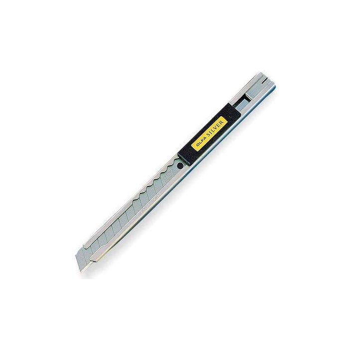 Olfa Cutter Silver - Cuchilla Fracturable De 9 mm - Sistema Avance Cuchilla Automatico Olfa Cutter Silver - Cuchilla Fracturable De 9 mm - Sistema Avance Cuchilla Automatico