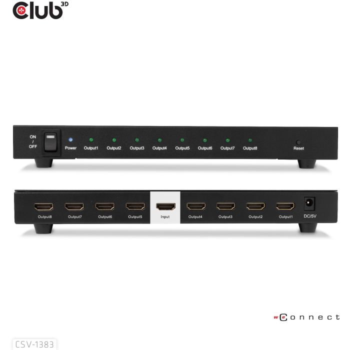 Club3D Splitter HDMI 1 Entrada a 8 Salidas 4K 60Hz UHD 9 Club3D Splitter HDMI 1 Entrada a 8 Salidas 4K 60Hz UHD 9