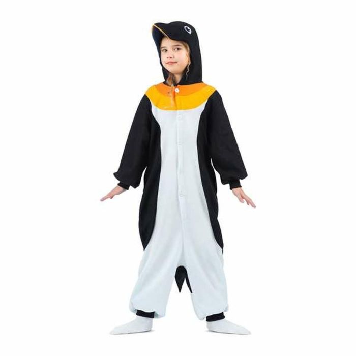 Disfraz pingüino talla unica niño (kigurumi con capucha y cola)