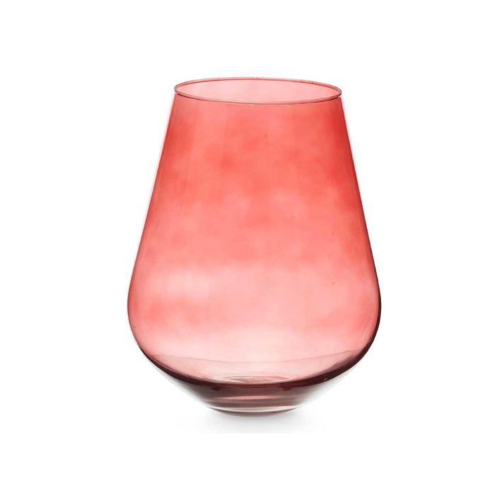 Jarrón de Cristal en Forma de Vaso 28 cm Teja - Giftdecor 1