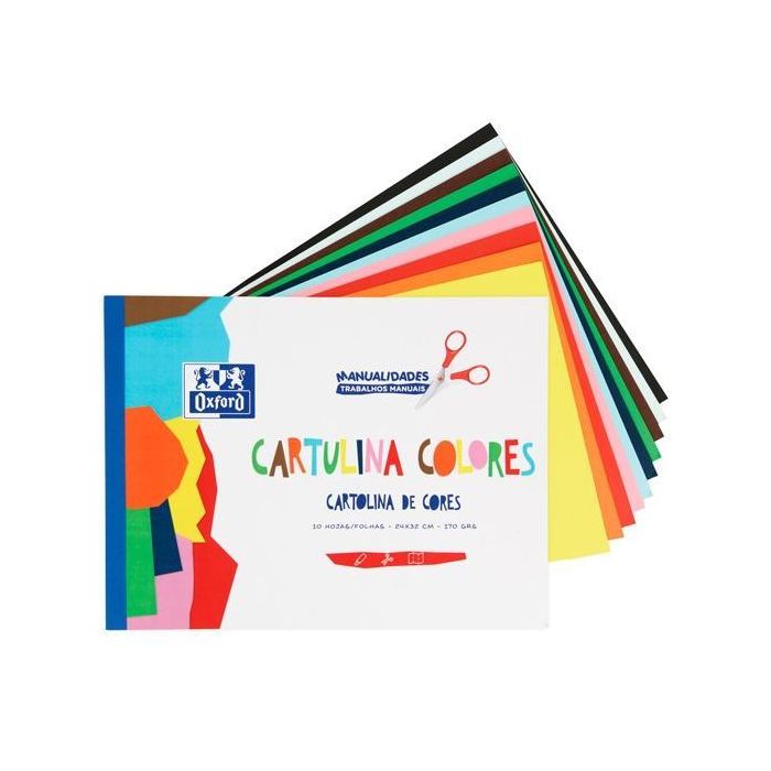 Oxford Bloc 10H A4 Cartulina De Colores 170 gr
