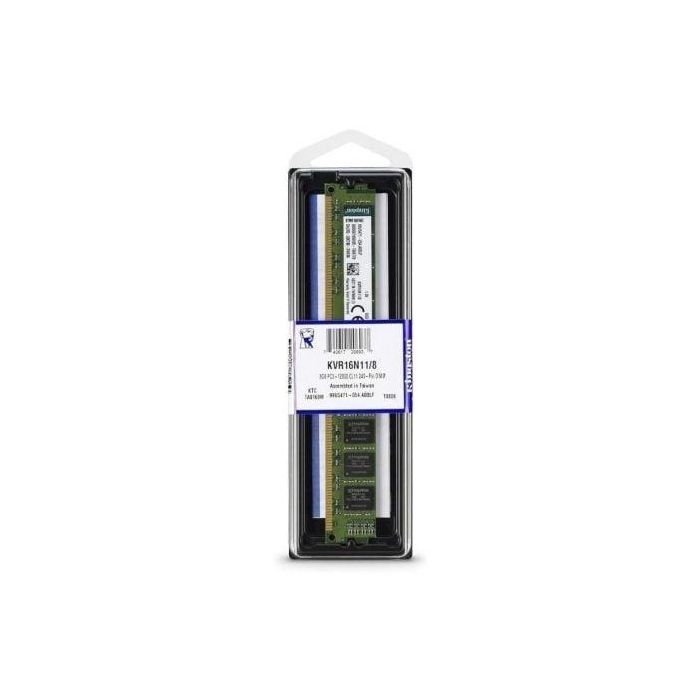 Kingston KVR16N11/8 Memoria RAM ValueRAM 8GB DDR3 1600MHz CL11 1.5V para PC Escritorio DIMM 1 Kingston KVR16N11/8 Memoria RAM ValueRAM 8GB DDR3 1600MHz CL11 1.5V para PC Escritorio DIMM 1