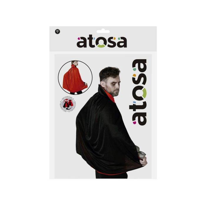 Capa Vampiro Reversible Roja y Negra Infantil 80 cm para Halloween, Carnaval y Disfraces Góticos 1 Capa Vampiro Reversible Roja y Negra Infantil 80 cm para Halloween, Carnaval y Disfraces Góticos 1