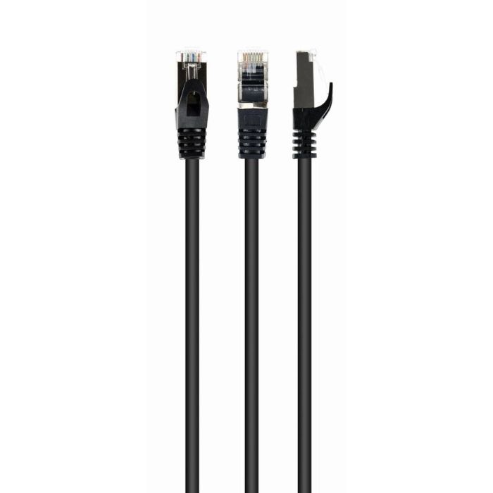 Gembird PP6A-LSZHCU-BK-10M Cable de Red Ethernet Cat6a S/FTP (S-STP) Negro 10 Metros con Conectores RJ-45 Chapados en Oro