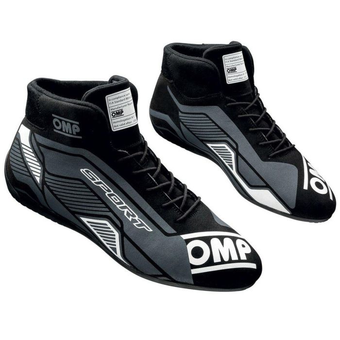 Botines Racing OMP SPORT Negro/Blanco 43 Botines Racing OMP SPORT Negro/Blanco 43