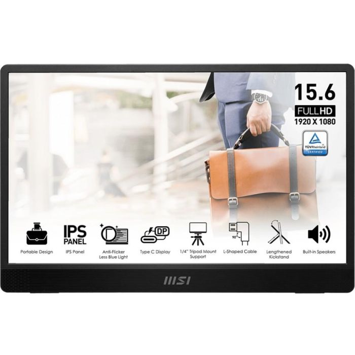 MSI Pro MP161DE Monitor Portátil 39.6 cm (15.6") Full HD 1920x1080 LED Negro