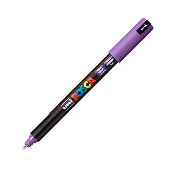 POSCA Marcador Pc-1Mr No Permanente Punta Extrafina 0.7 mm Violeta